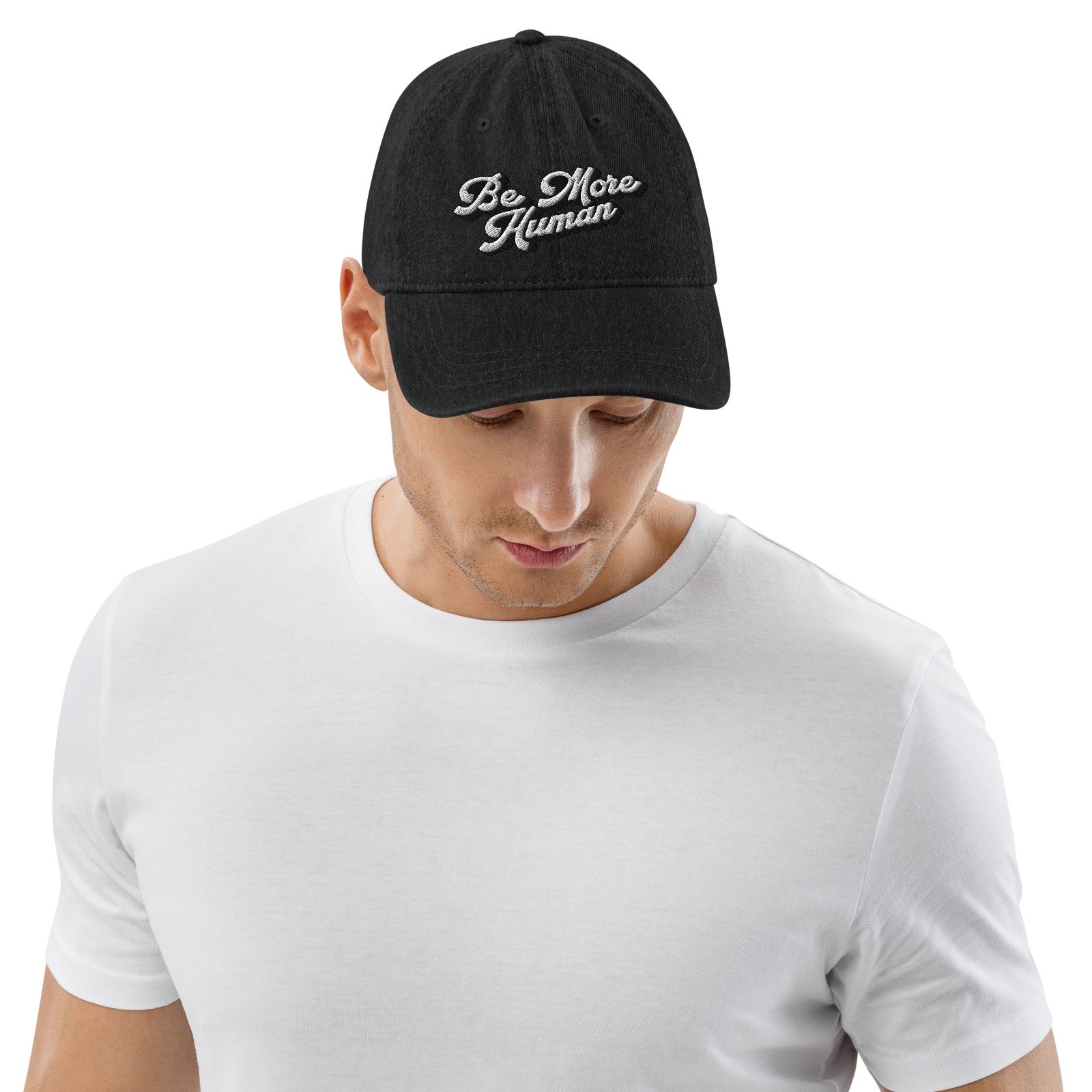 The Be More Human Denim Cap